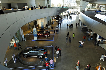 BMW extradition and event centre inner view modern architecture Munich Bavaria Germany