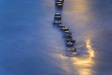 groyne in Baltic sea water sun reflection nature mood Mecklenburg-Vorpommern Germany Nature Scenery