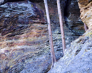 eroded sandstone patterns Garden of the Gods Shawnee National Forest Illinois USA