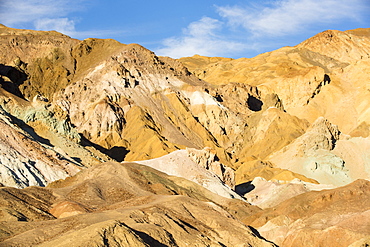 Colourful rocks from Artists Drive in Death Valley which is the lowest, hottest, driest place in the USA, with an average annual rainfall of around 2 inches, some years it does not receive any rain at all.