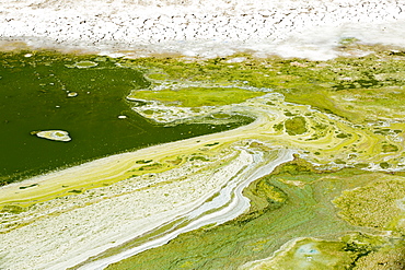 A dried up lake at Tehachapi Pass, California, USA. California is in the midst of a four year long drought.