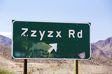 The bizzarely named Zzyzx road in the Mojave desert, California, USA.