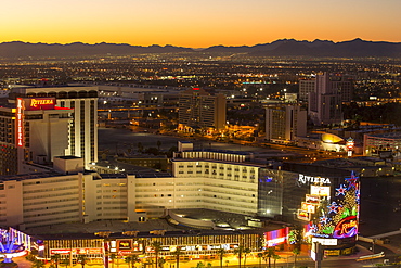 Sunrise over Las Vegas, Nevada, USA.