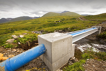 A 700 Kw hydro power plant being constructed on the slopes of Ben more, Isle of Mull, Scotland, UK.