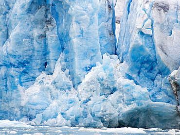 A glacier in northern Svalbard. All of Svalbards glaciers are retreating, even in the north of the archiapelago despite only being around 600 miles from the North Pole.