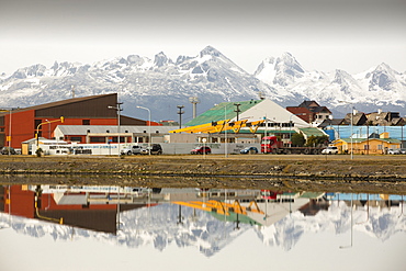 The Martial mountain range from the town of Ushuaia which is the capital of Tierra del Fuego, in Argentina, it is the most southerly city in the world and the starting point for trips to Antarctica.