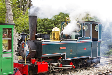 The Southern Fuegian Railway, or the railway at the end of the world near the town of Ushuaia which is the capital of Tierra del Fuego, in Argentina. It was originally built to transport prisoners from the local prison.