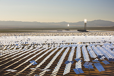 The Ivanpah Solar Thermal Power Plant in California''s Mojave Desert is currently the largest solar thermal plant in the world. It generates 392 megawatts (MW) and deploys 173,500 heliostats that reflect the suns rays onto three solar towers. It covers 4,000 acres of desert.