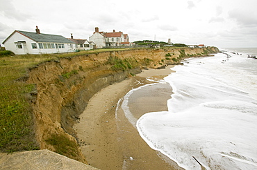 Happisburgh on the fastest eroding section of the UK coast, Norfolk, England, United Kingdom, Europe