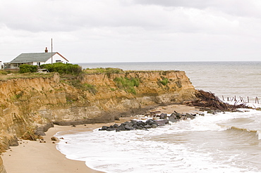 Happisburgh on the fastest eroding section of the UK coast, Norfolk, England, United Kingdom, Europe