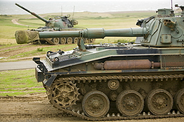 Tank driving at the Muckleborough Collection, Norfolk, England, United Kingdom, Europe