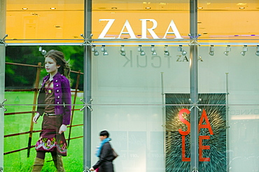 A Zara shop in Manchester, England, United Kingdom, Europe