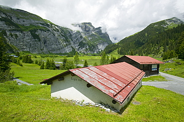 A high Alpine valley at Bargis, Switzerland, Europe