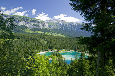 Lake Cauma near Flims, Graubunden, Switzerland, Europe