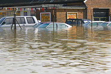 The village of Toll Bar one of many places hit by unprecedented floods in June 2007, near Doncaster, South Yorkshire, England, United Kingdom, Europe