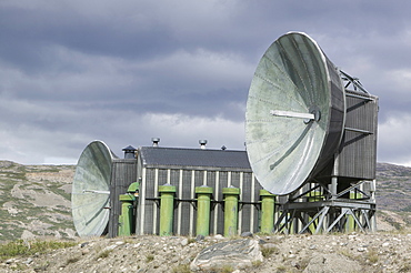 A satellite dish at Kangerlussuaq on Greenland, Polar Regions