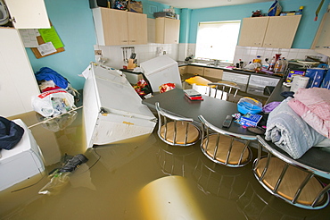 The village of Toll Bar one of many places hit by unprecedented floods in June 2007, near Doncaster, South Yorkshire, England, United Kingdom, Europe