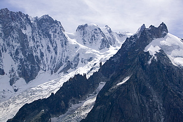 The Grande Jurasses above Chamonix, Haute Savoie, France, Europe