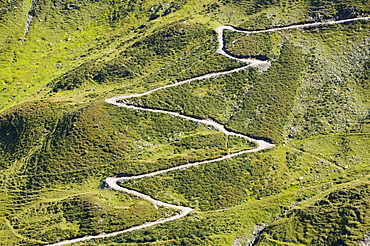 Mountain path up to the Col du Balme above Chamonix, Haute Savoie, France, Europe