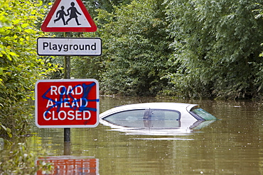 Floods of July 2007, Tewkesbury, Gloucestershire, England, United Kingdom, Europe