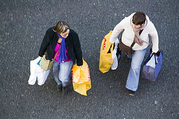 Shoppers in Leicester, Leicestershire, England, United Kingdom, Europe