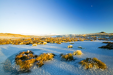 A frozen tarn on Red Screes in the Lake District National Park, Cumbria, England, United Kingdom, Europe