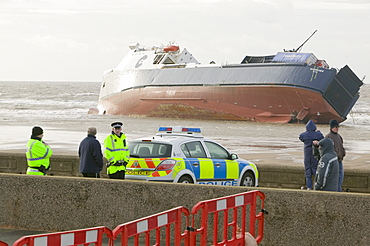 The Riverdance washed ashore off Blackpool, Lancashire, England, United Kingdom, Europe