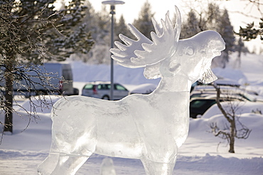 Ice sulptures at Kilopaa, Northern Finland, Finland, Scandinavia, Europe