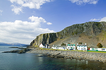 Old quarry workers cottages at Ellenabeich at Easedale on Seil Island, near Oban, Scotland, United Kingdom, Europe