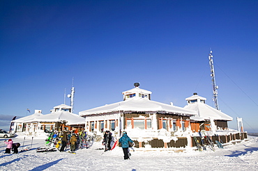 A ski resort above Saariselka in northern Finland, Scandinavia, Europe