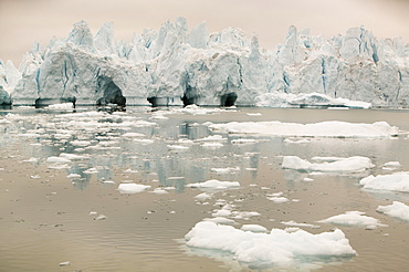 Icebergs from the Jacobshavn Glacier (Sermeq Kujalleq), Greenland, Polar Regions