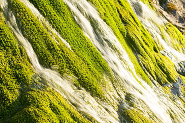 A waterfall in Stanah Gill on the Helvellyn Range, Lake District, Cumbria, England, United Kingdom, Europe