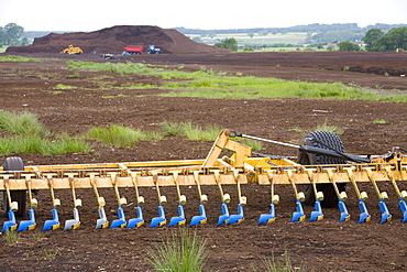 Nutberry Moss, a lowland blanket peat bog which is being destroyed to provide peat for the horticultural industry, near Gretna, Scotland, United Kingdom,  Europe