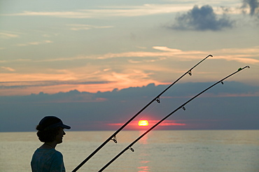 Sea fishing off Weybourne in Norfolk, England, United Kingdom, Europe