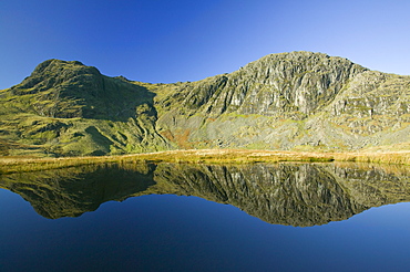 Pavey Ark and Harrison Stickle in the Langdale Valley, Lake District National Park, Cumbria, England, United Kingdom, Europe