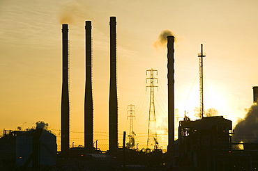 Petrochemical works on Teesside, England, United Kingdom, Europe