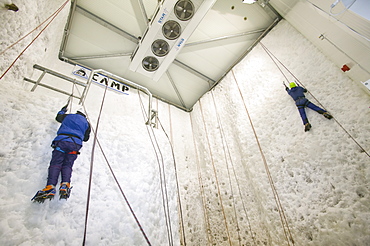 The ice factor climbing wall in Kinlochleven, Scotland, United Kingdom, Europe