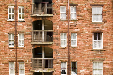 Tenement blocks on Barrow Island, Barrow in Furness, Cumbria, England, United Kingdom, Europe