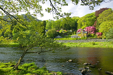 Rydal Water and house in the Lake District National Park in spring, Cumbria, England, United Kingdom, Europe