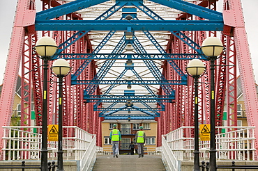 A bridge in Salford Quays, Manchester, England, United Kingdom, Europe