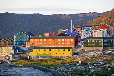 Colourful houses in Ilulissat on Greenland, Polar Regions