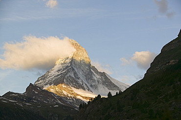 The Matterhorn above Zermatt Switzerland, Europe