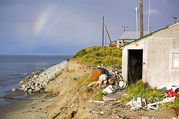 Shishmaref, a tiny island between Alaska and Siberia in the Chukchi sea, home to around 600 Inuits (Eskimos), United States of America, North America