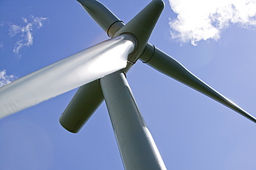 Wind turbines above Sedburgh, Cumbria, England, United Kingdom, Europe