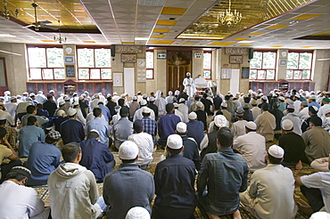 British Muslims in a Preston Mosque, Preston, Lancashire, England, United Kingdom, Europe