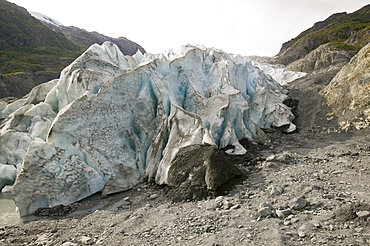 Exit Glacier has retreated rapidly due to global warming, Kenai Fjords National Park, Alaska, United States of America, North America