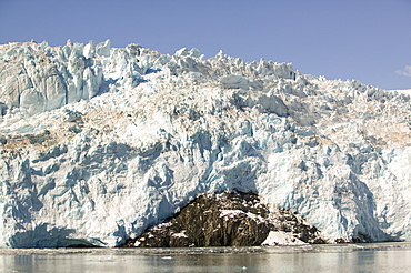 Aialick Glacier receding rapidly due to climate change, in Kenai Fjords National Park in Alaska, United States of America, North America