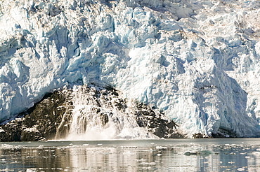 Aialick Glacier receding rapidly due to climate change, in Kenai Fjords National Park in Alaska, United States of America, North America