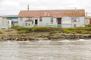 Shishmaref, a tiny island inhabited by around 600 Inuits, between Alaska and Siberia in the Chukchi sea, United States of America, North America