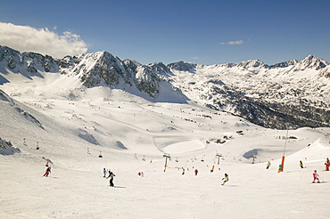 The Andorran ski resort of Soldeu, Andorra, Pyrenees, Europe